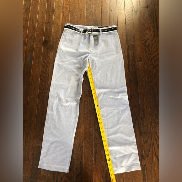 Polo Ralph Lauren Boys 16Y Blue Khaki 4-Pocket Pants w/R.L. Fish/Shark Belt -NWT - Picture 7 of 12